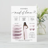 メイド・オブ・オーナー(花嫁付き添い人)情報カードブライダルパーティ情報 招待状 (スタンド正面)