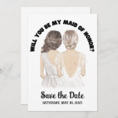 メイド・オブ・オーナー（花嫁付き添い人）招待状カード シーズンカード (正面/裏面)