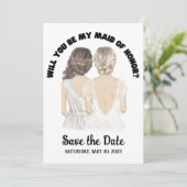 メイド・オブ・オーナー（花嫁付き添い人）招待状カード シーズンカード (スタンド正面)