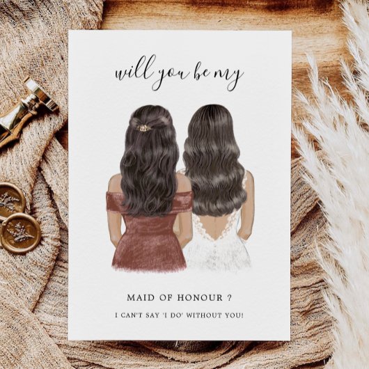 メイド・オブ・オーナー(花嫁付き添い人)提案カードカスタムデザイン 招待状