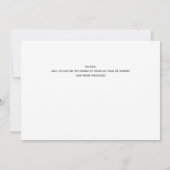 メイド・オブ・オーナー(花嫁付き添い人)提案フォトメッセージ金ゴールドカード 招待状 (裏面)