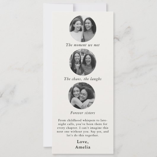 メイド・オブ・オーナー（花嫁付き添い人）提案フォトメモリのコラージュ セーブザデート (裏面)