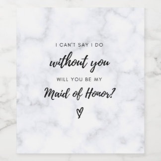 メイド・オブ・オーナー（花嫁付き添い人）提案ワインラベル ワインラベル