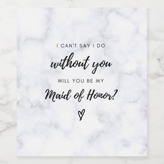 メイド・オブ・オーナー（花嫁付き添い人）提案ワインラベル ワインラベル (シングルラベル)