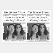 メイド・オブ・オーナー(花嫁付き添い人)提案新聞フラワーブーケ ラッピングペーパーシート (正面3)