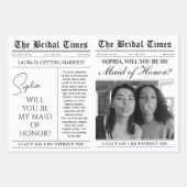 メイド・オブ・オーナー(花嫁付き添い人)提案新聞フラワーブーケ ラッピングペーパーシート (正面)