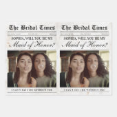 メイド・オブ・オーナー(花嫁付き添い人)提案新聞フラワーブーケ ラッピングペーパーシート (正面3)