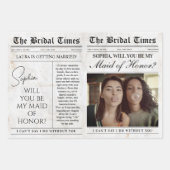 メイド・オブ・オーナー(花嫁付き添い人)提案新聞フラワーブーケ ラッピングペーパーシート (正面)