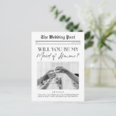 メイド・オブ・オーナー(花嫁付き添い人)提案、英国カスタマイズ可能な新聞 ポストカード (スタンド正面)