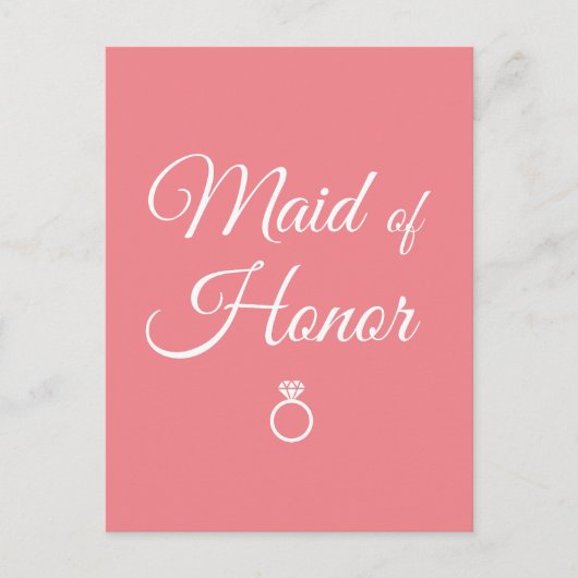 メイド・オブ・オーナー（花嫁付き添い人）環 ポストカード (正面)