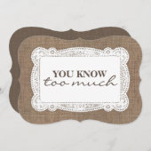 メイド・オブ・オーナー（花嫁付き添い人）素朴国 招待状 (正面/裏面)