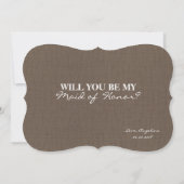 メイド・オブ・オーナー（花嫁付き添い人）素朴国 招待状 (裏面)