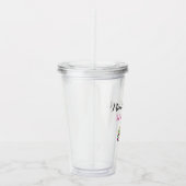 メイド・オブ・オーナー（花嫁付き添い人）結婚スカラフル・ピンクペイズリーフローラ アクリルタンブラー (右)