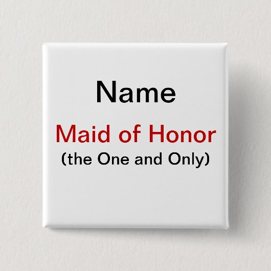 メイド・オブ・オーナー（花嫁付き添い人） 缶バッジ (正面)
