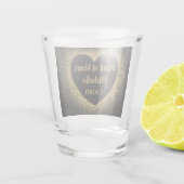 メイド・オブ・オーナー(花嫁付き添い人)金ゴールドハート名ギフト結婚ズ ショットグラス (裏面)