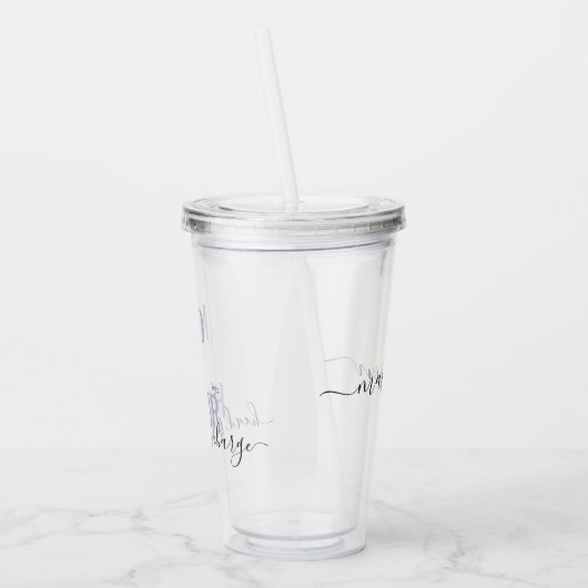 メイド・オブ・オーナー（花嫁付き添い人）HBICベスティー担当名前をカスタムする アクリルタンブラー (左)