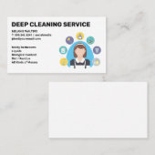 メイド | クリーニングサービスアイコン 名刺 (正面/裏面)