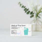 メイド | クリーニングサービスロゴ | シャボン 名刺 (スタンド正面)