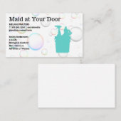 メイド | クリーニングサービスロゴ | シャボン 名刺 (正面/裏面)