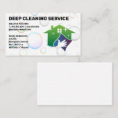 メイド |クリーニングサービスロゴ |バブル 名刺 (正面/裏面)