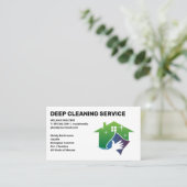 メイド | クリーニングサービスロゴ 名刺 (スタンド正面)