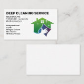 メイド | クリーニングサービスロゴ 名刺 (正面/裏面)