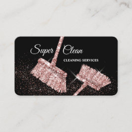 メイド ハウスクリーニング スパークリング ローズゴールド ビジネスC 名刺