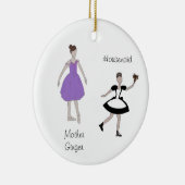 メイド/パーソナライズされたフラワー/マルジパンのナツクラッカー セラミックオーナメント (右)