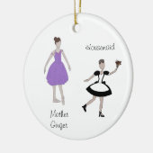 メイド/パーソナライズされたフラワー/マルジパンのナツクラッカー セラミックオーナメント (左)