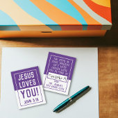 「メイド・フォー・ユー」シューボックスカード – 紫 ノートカード