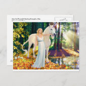 メイド&ユニコーンヒーリングポストカード ポストカード (正面/裏面)