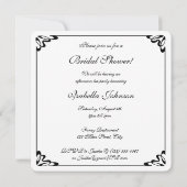 メイド(ヴァージン)、クリムト、アールヌーボーブライダルシャワー 招待状 (裏面)