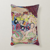 メイド(ヴァージン)、グスタフクリムト、ヴィンテージアールヌーボー アクセントクッション (正面(垂直))