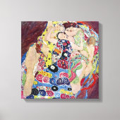 メイド(ヴァージン)、グスタフクリムト、ヴィンテージアールヌーボー キャンバスプリント (正面)