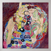 メイド(ヴァージン)、グスタフクリムト、ヴィンテージアールヌーボー ポスター (正面)