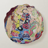 メイド(ヴァージン)、グスタフクリムト、ヴィンテージアールヌーボー ラウンドクッション (裏面)
