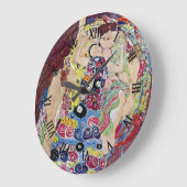 メイド(ヴァージン)、グスタフクリムト、ヴィンテージアールヌーボー ラージ壁時計 (傾斜)