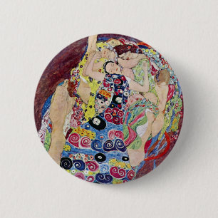 メイド(ヴァージン)、グスタフクリムト、ヴィンテージアールヌーボー 缶バッジ