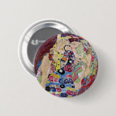 メイド(ヴァージン)、グスタフクリムト、ヴィンテージアールヌーボー 缶バッジ (正面&裏面)