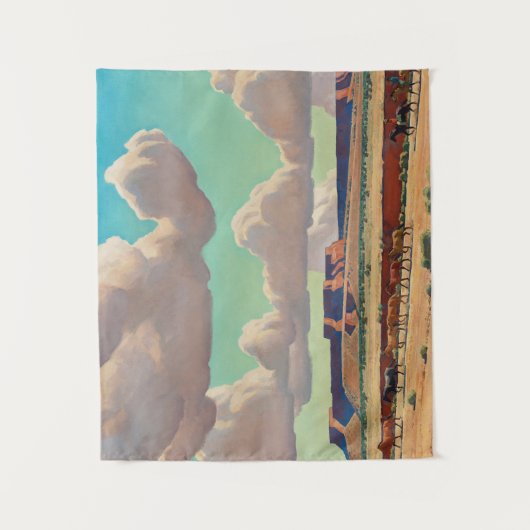 メイナード・ディクソンによるナバホの広い土地 タペストリー (正面)