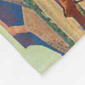 メイナード・ディクソンによるナバホの広い土地 フリースブランケット (角)