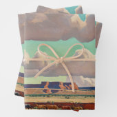 メイナード・ディクソンによるナバホの広い土地 ラッピングペーパーシート (インサイチュ)