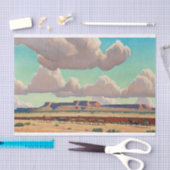 メイナード・ディクソンによるナバホの広い土地 薄葉紙 (クラフト)