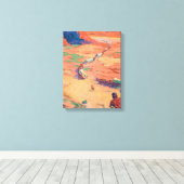 メイナード・ディクソンによる侵入者の偵察 キャンバスプリント (インサイチュ (ウッドフロア))