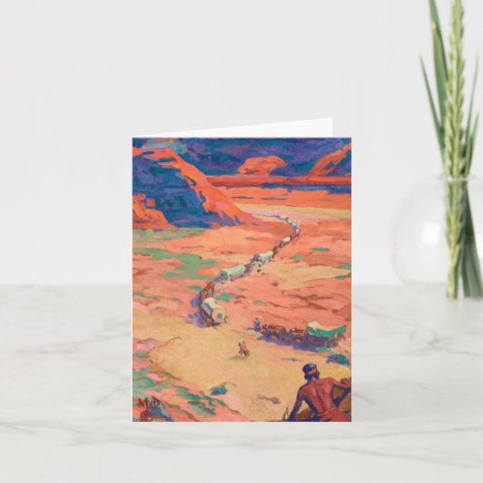 メイナード・ディクソンによる侵入者の偵察 サンキューカード (正面)