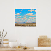 メイナード・ディクソンによる夏の午後の雲 ポスター (キッチン)