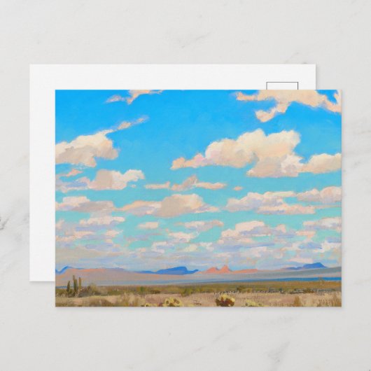 メイナード・ディクソンによる夏の午後の雲 ポストカード (正面/裏面)