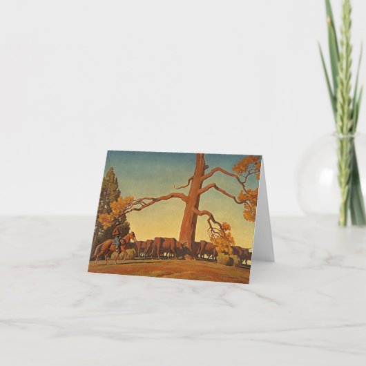 メイナード・ディクソンによる尾根の上 サンキューカード (正面)