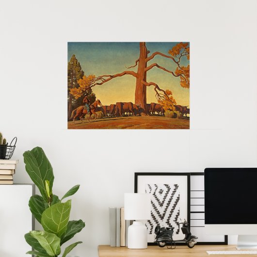 メイナード・ディクソンによる尾根の上 ポスター (ホームオフィス)