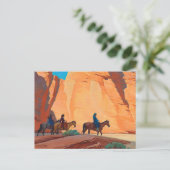 メイナード・ディクソンによる峡谷のナバホス ポストカード (スタンド正面)